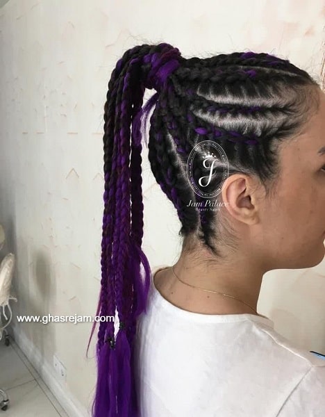 بافت مو آفریقایی پیچی بسته