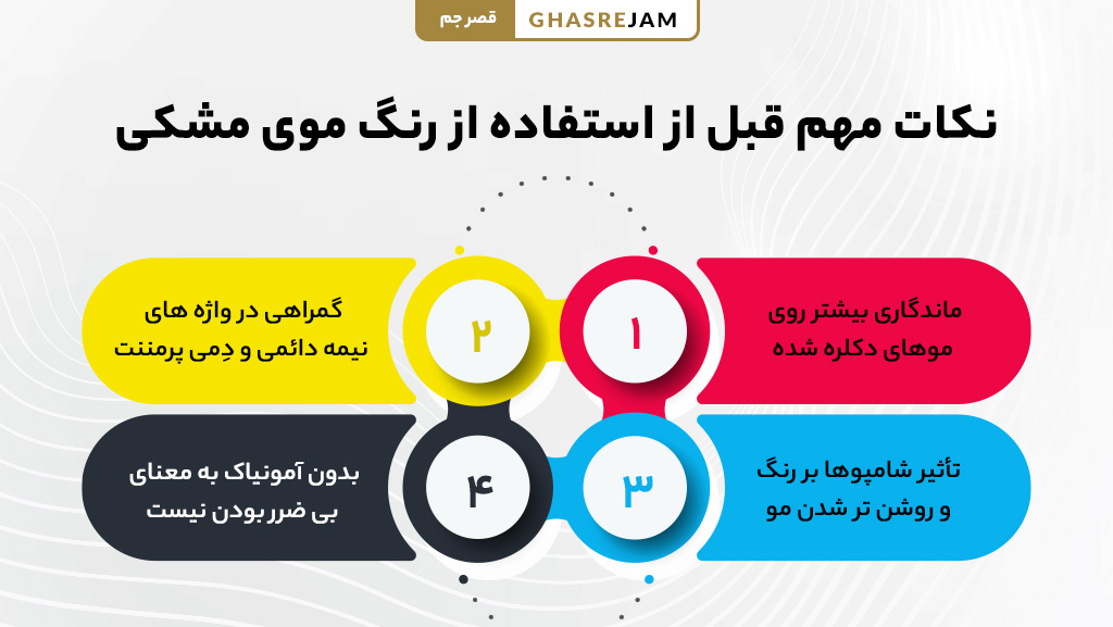 آیا رنگ موی مشکی ضرر دارد؟ 9 عارضه مهم رنگ موی مشکی 2 نکات ضروری قبل از رنگ کردن مو با رنگ مشکی